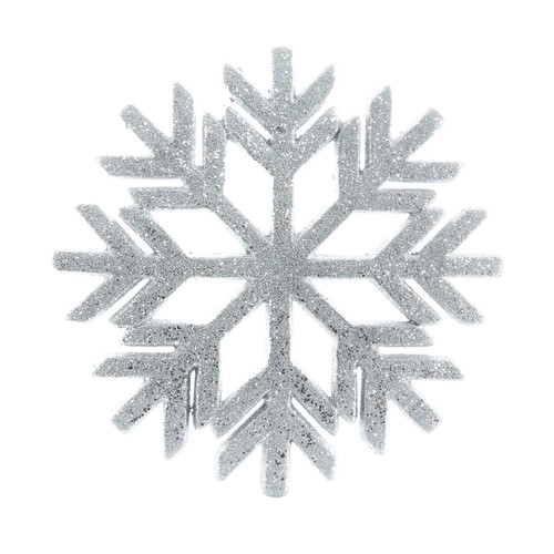 Hanging Decoration - Glitter Snowflake Silver (45cm)