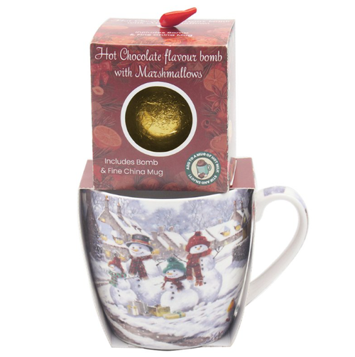 Christmas Mug & Chocolate Bomb Set - Festive Snowman