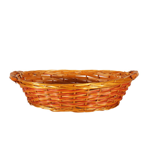 Tray Basket - Golden Two Tone Oval with Handles
