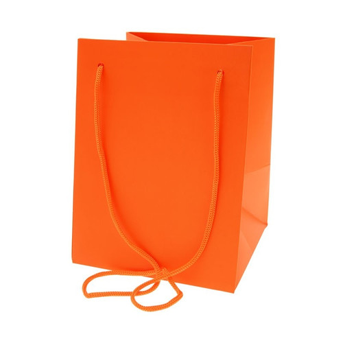 Hand Tie Gift Bag - Orange (Tall 19cm)
