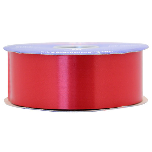 50mm Plain Poly Ribbon - Red Premium