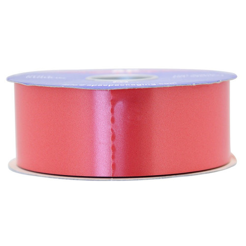 50mm Plain Poly Ribbon - Red (Brick) Premium