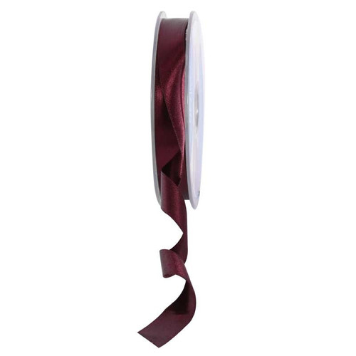 15mm Satin Double Faced Ribbon - Red (Bordeaux)