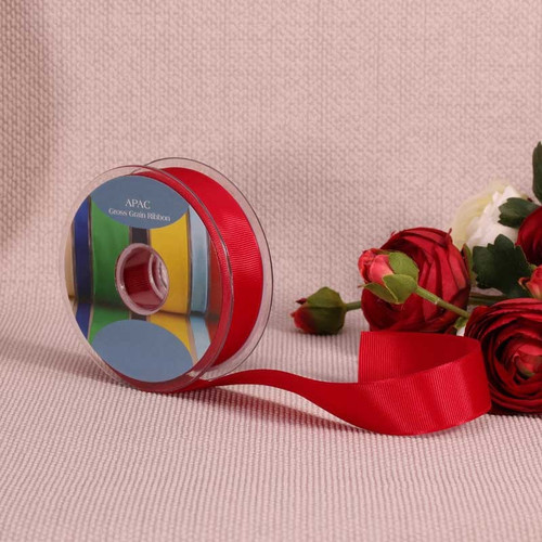 25mm Grosgrain Ribbon - Red Deep