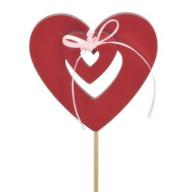 Heart Pick - Red Two Hearts to Handle