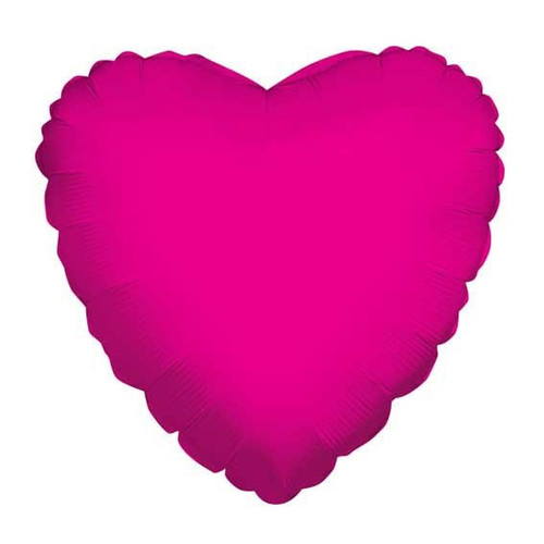 Foil Balloon - Plain Pink (Hot) Heart (18"/45cm)