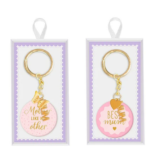 Keyring - Slogan Mother's Day Metal Keyring (Assorted Designs)