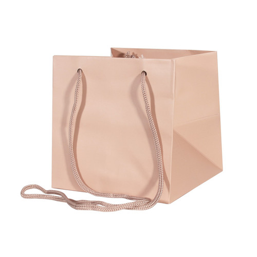 Hand Tie Gift Bag (Cube) - Rose Gold Metallic