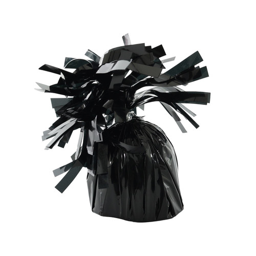 Balloon Weight - Foil Pouch with Tag Black