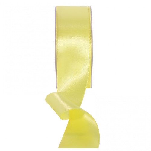 38mm Satin Double Faced Ribbon - Yellow (Light)