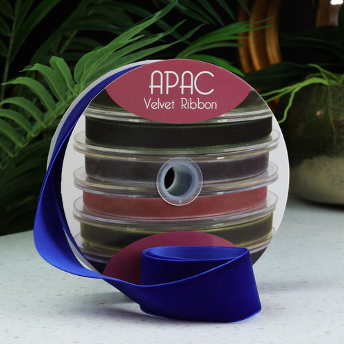 38mm Velvet Ribbon - Blue/Royal (20m)