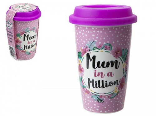 Mug (Travel) - Mum In A Million Double Wall Cup With Lid