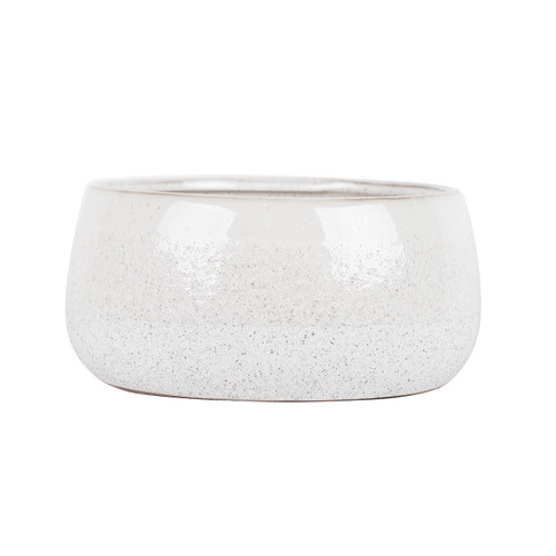 Ceramic Pot - Hortus Bordeaux Stoneware White (13.5cm H x 25cm Dia)