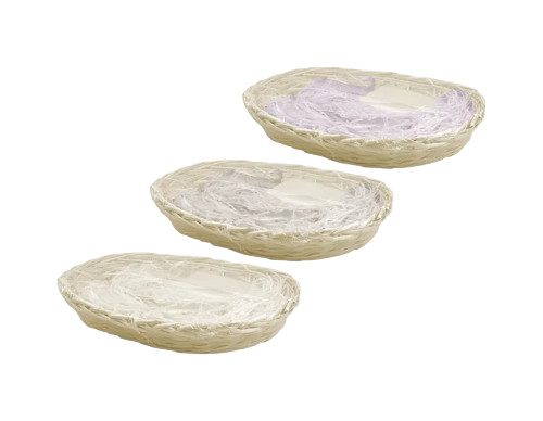 Easter Basket - Oval Hamper & Shredded Tissue (Assorted Designs)