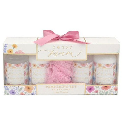 Gift Set - Pamper - I Love You Mum Flower (5 Piece Set)