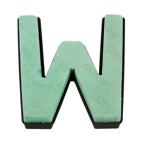 "W" OASIS® NAYLORBASE® Eco-Base Quick Clip Floral Foam Tribute Letters