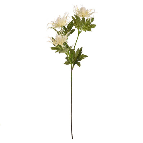 Cream Artificial Sea Holly Spray (67 cm)