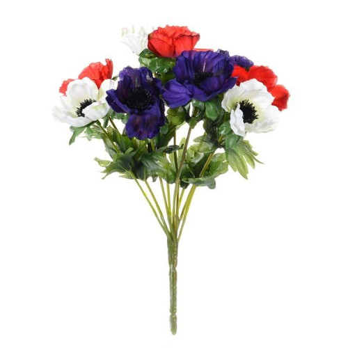 Red, White & Purple Anemone Bush