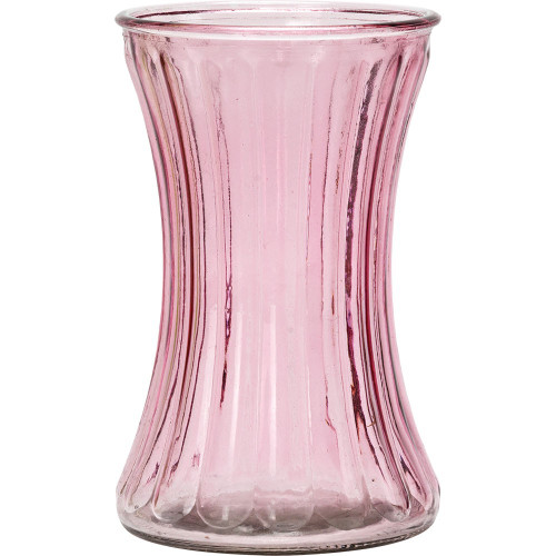 Hand Tie Hour Glass Pencil Pleat Vase - Pink