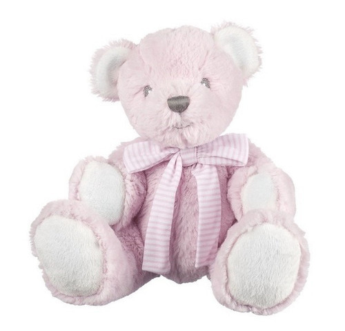 Soft Toy Bear - Suki Gifts Baby Hug-a-Boo Teddy Rattle Pink