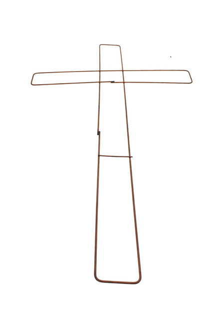 Flat Copper Wire Wreath Frames - Crosses 15" (38.1cm)