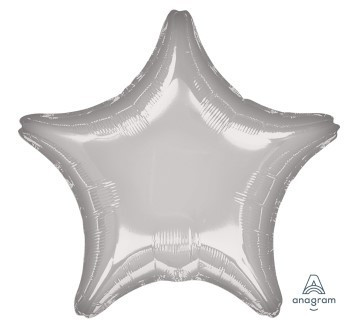 Foil Balloon - Plain Silver Star (18"/45cm)