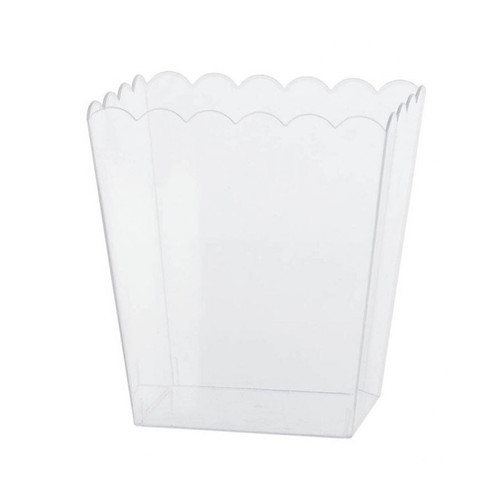 Acrylic Scalloped Vase 15cm 