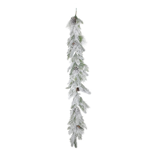 Snowy Mixed Pine & Cone Garland (180cm)