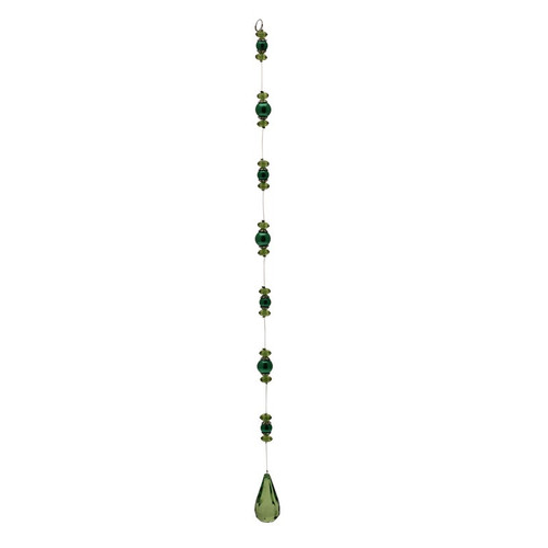 Green Teardrop and Pearl Garland 50cm  - Discontinued