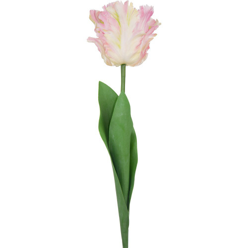 Tulip (Parrot) Light Pink & Green - Premium Artificial Flowers Collection