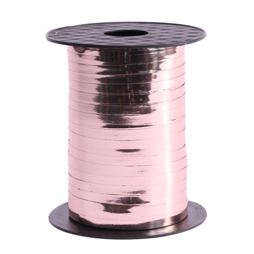 5mm Poly Curling Ribbon Tie - Rose Gold Metallic