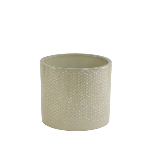 Beige Spotty Ceramic Pot (12cm)