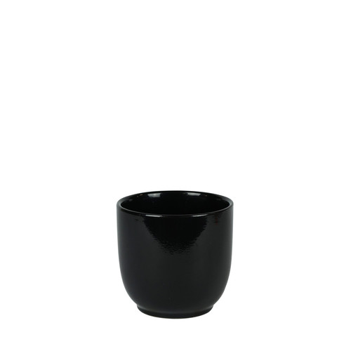 Glossy Black Hortus Cairo Pot (12x10cm)
