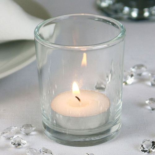 Clear Glass Candle Votive 6.5cm