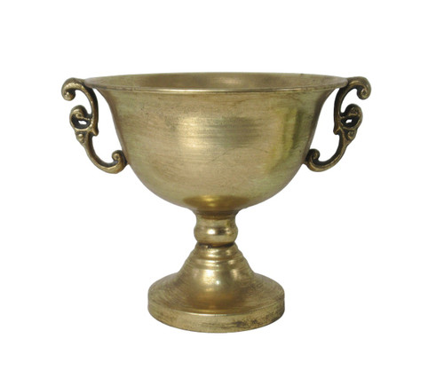 Antique Gold Creation Metal Bowl with Handles (21cm)