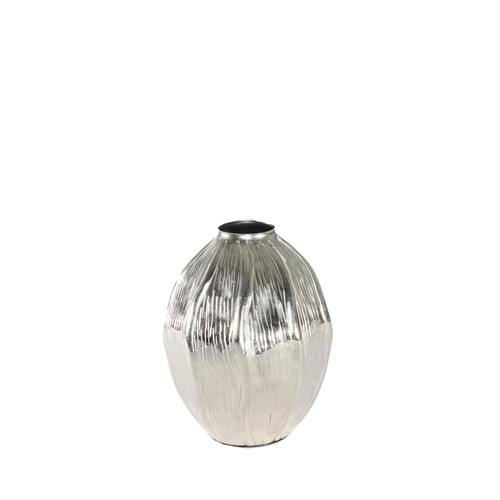 Silver Eros Seed Metal Vase (19cm H)