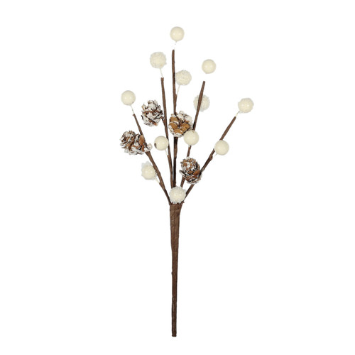 White Berry and Mini Cone Spray (24cm)