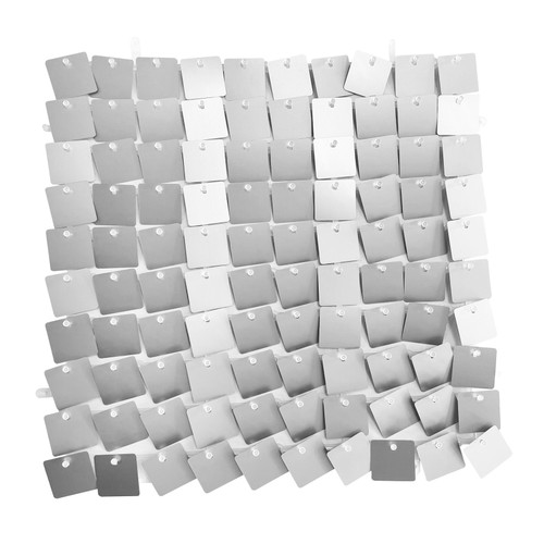 Matt Silver Sequin Wall Panel (30x30cm)