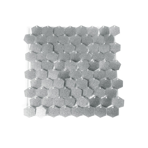 Silver Glitter Sequin Wall Panel (30x30cm)