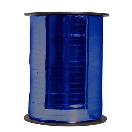 5mm Poly Curling Ribbon Tie - Blue Metallic