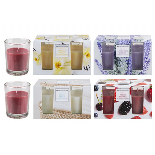 Glass Jar Votives (Set of 2) (Assorted Designs)