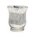 Glass Hurricane Vase - Mirrored Silver (14.5cm)