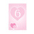 Pink Hearts Table Numbers