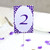 Purple Polka Dot Table Numbers
