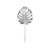 Silver Metallic Monstera leaf (Medium)  