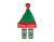 Santas Little Helper Hat & Sock Set