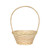 White Unpeeled Basket with Handle (27.5cm Dia)