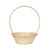 12" White Round Florida Basket with Handle