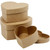 Hat Boxes - Hearts in Kraft (Set of 3)