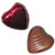 Chocolate Hearts - Milk Chocolate in Burgundy Foil x 50